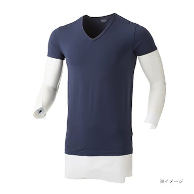 スピードドライ 冷感インナーTシャツ V首 ネイビー 3L(販売終了)