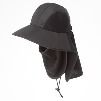 マスク付紫外線カット帽子BK(消臭糸使用)(販売終了)