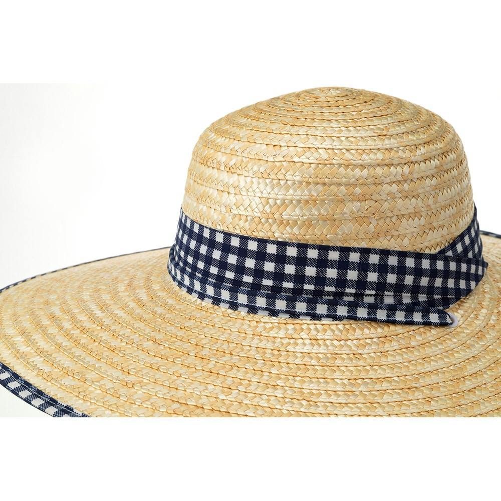 婦人麦わら帽子(消臭糸使用) ネイビーチェック(販売終了) | 作業