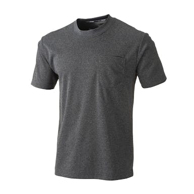 スピードドライ ポケット付メッシュワークTシャツ 半袖 杢ブラック 3L