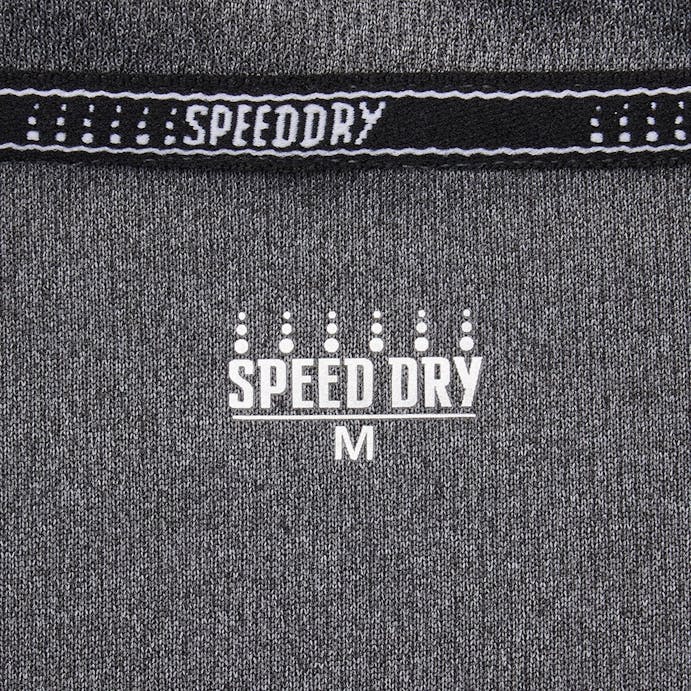 スピードドライ ワークポロシャツ 半袖 杢ブラック L(販売終了)