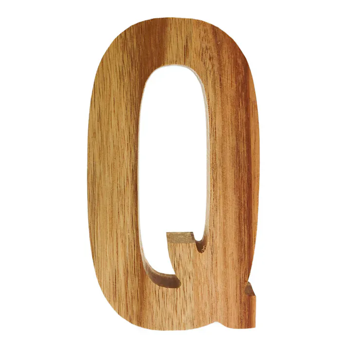 立てても置ける 切文字 Q
