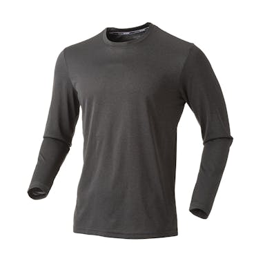スピードドライ 接触冷感Tシャツ 長袖 杢ブラック L