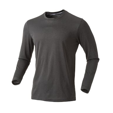 スピードドライ 接触冷感Tシャツ 長袖 杢ブラック LL(販売終了)