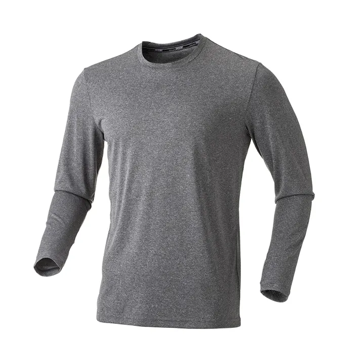 接触冷感Tシャツ 長袖 杢グレー L(販売終了)