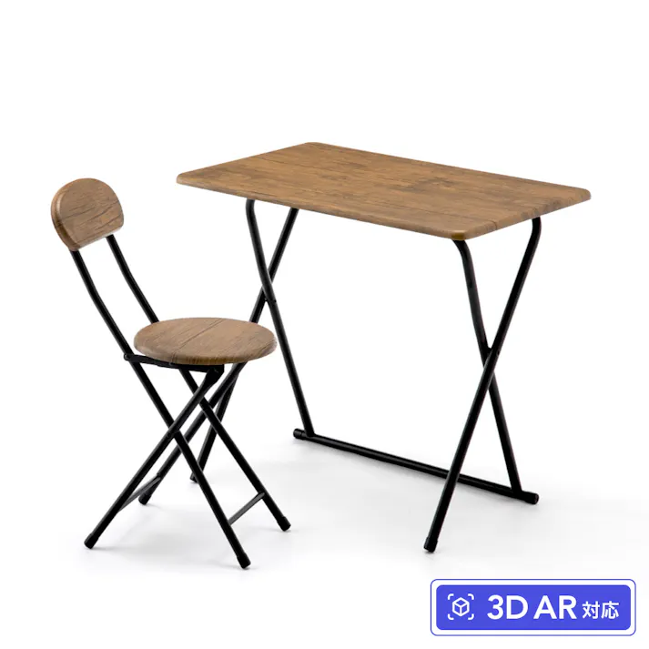 A4 デスク&チェアセット 木目調
