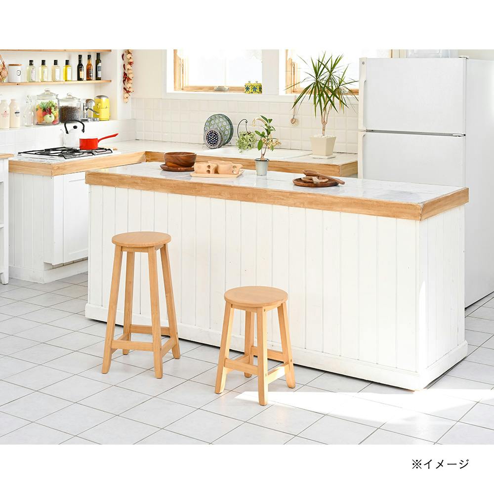 天然木スツール ミドルタイプ 幅30cm 奥行30cm 高さ45cm 重さ2.8kg