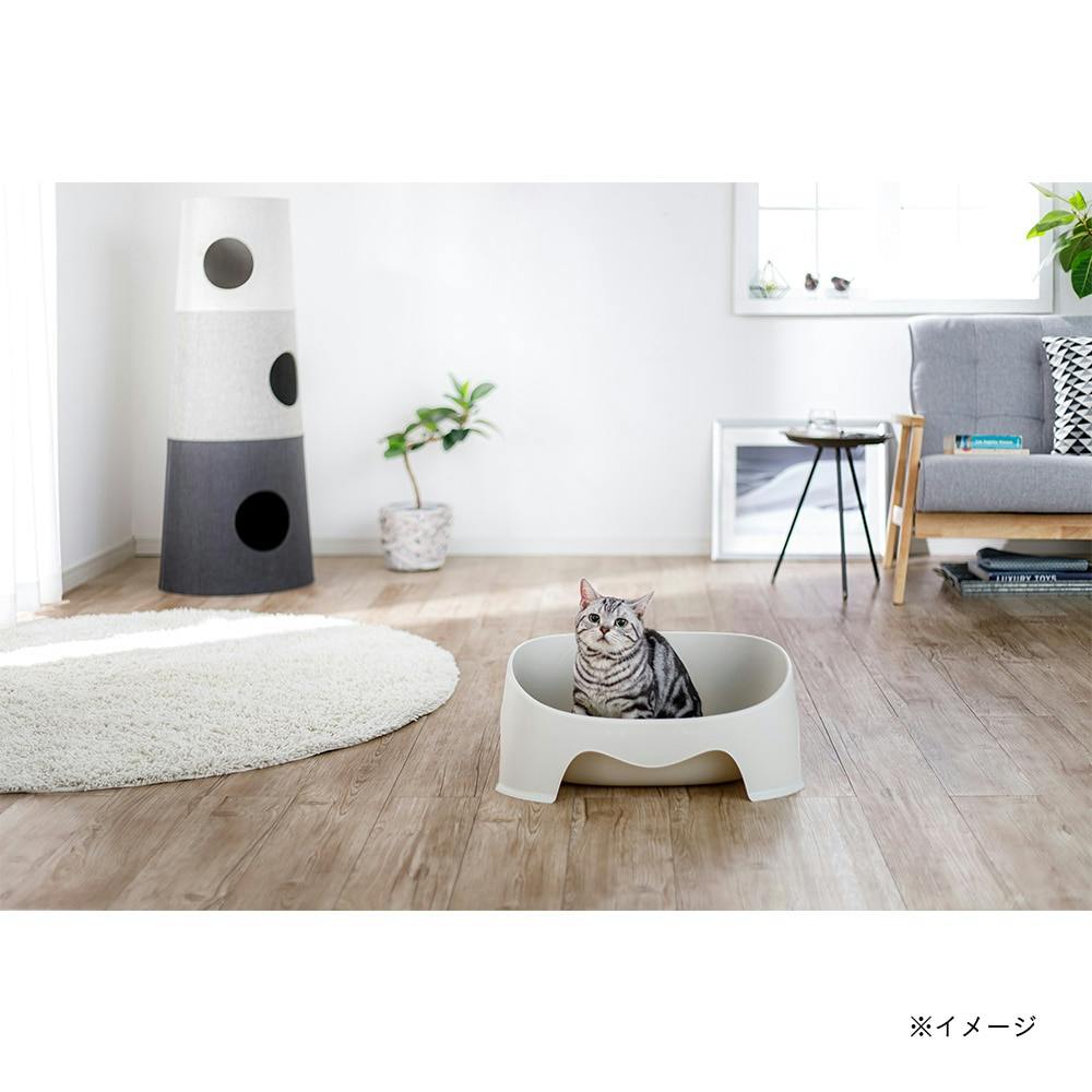 Pet'sOne キャットトイレ オープンタイプ アイボリー | ペット用品（猫