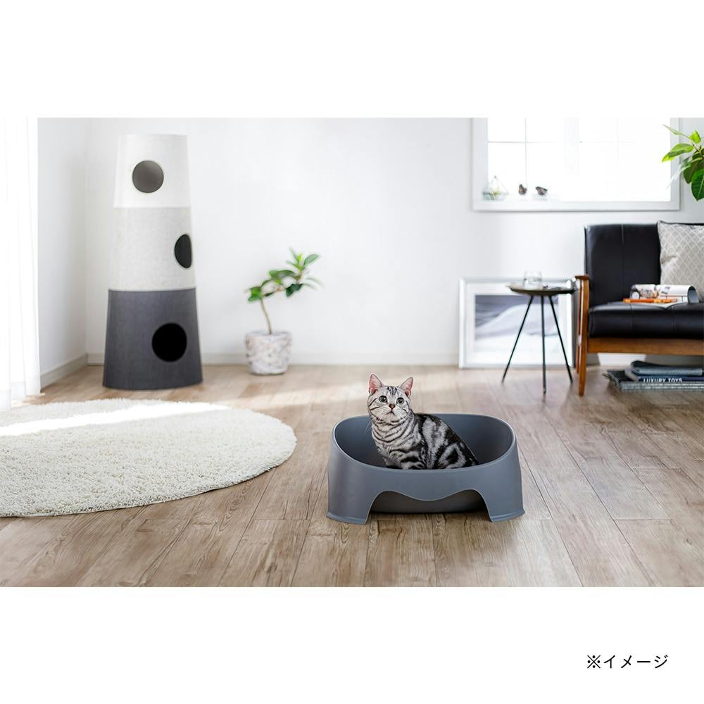 Pety 猫用トイレ ブラウン/ホワイト アイリスオーヤマ ネコのトイレ ブラウン/ホワイト NE-550 猫