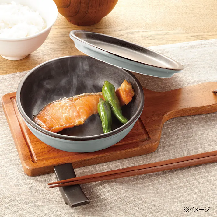 レンジで楽チン プレート18cmセット グレー