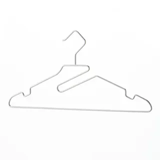 首もとが伸びにくいステンレスハンガー 3本組