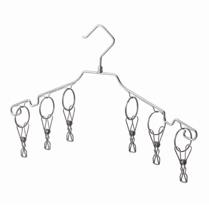 絡みにくいピンチつきステンレスハンガー