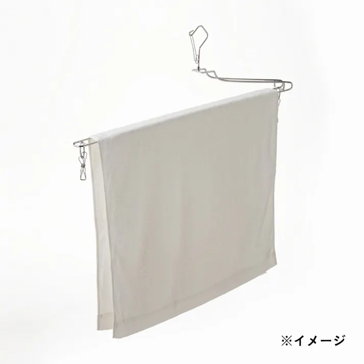 乾きやすいステンレスバスタオルハンガー