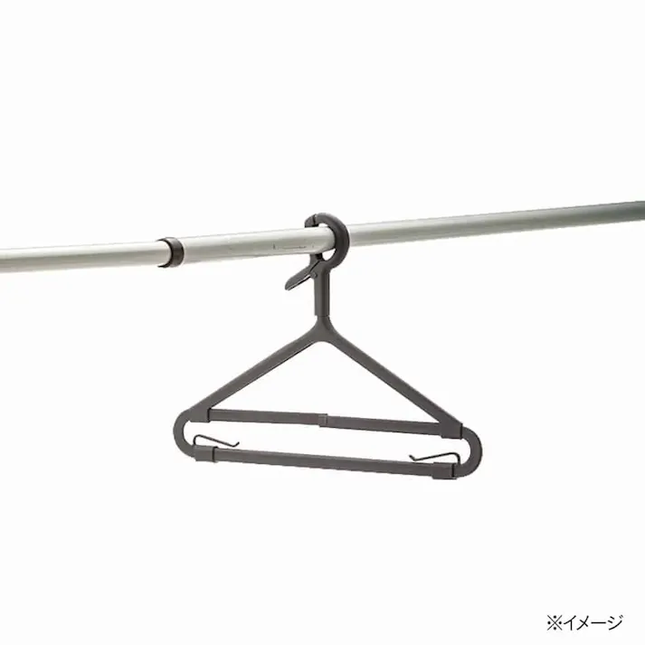 バスタオルも干せる伸縮式ハンガー 2本組