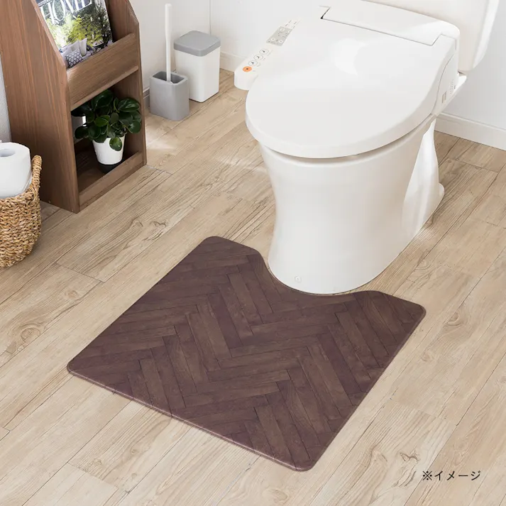 シートで拭けるトイレマット ヘリンボーン