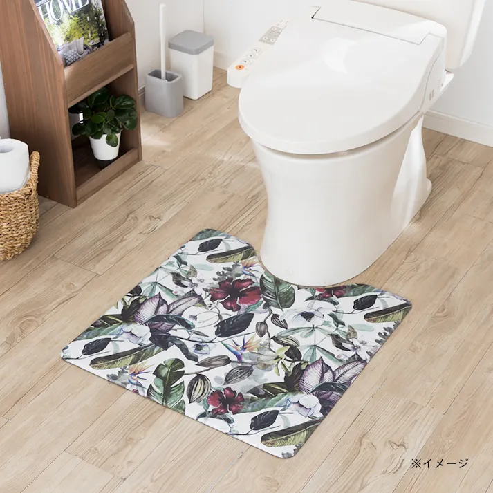 シートで拭けるトイレマット フラワー