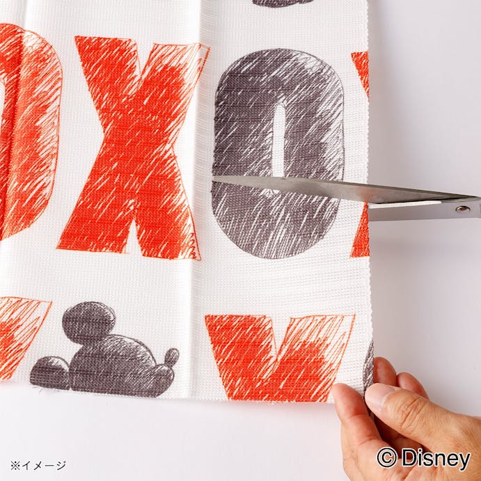 ディズニー 幅も高さも調整できる間仕切りカーテン ミッキーマウス/XOXO 100×180cm 洗濯OK