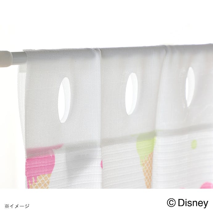 ディズニー 幅も高さも調整できる間仕切りカーテン ミッキーマウス/アイス 100×180cm 洗濯OK
