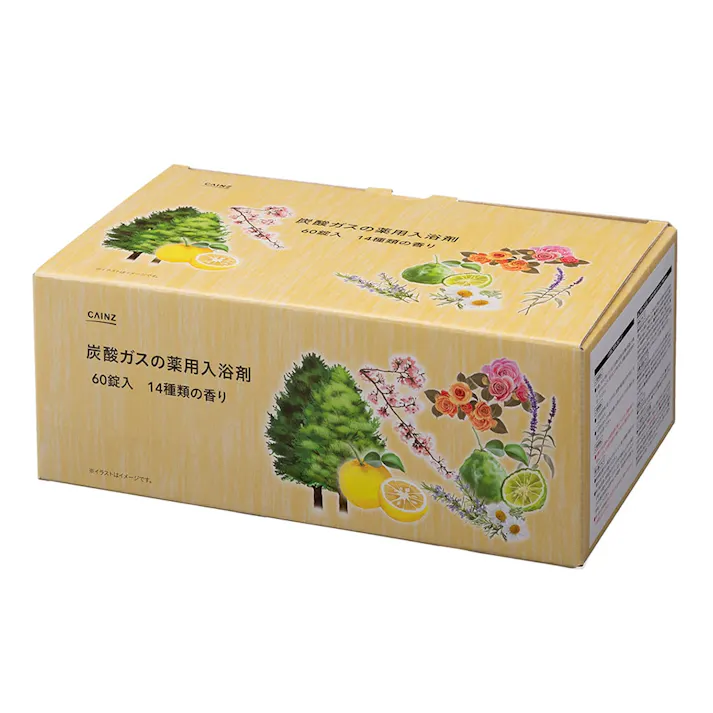 カインズ 炭酸ガスの薬用入浴剤 14種類の香り 40g×60錠