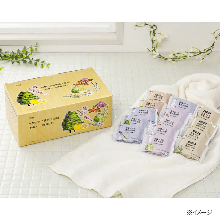 カインズ 炭酸ガスの薬用入浴剤 14種類の香り 40g×60錠