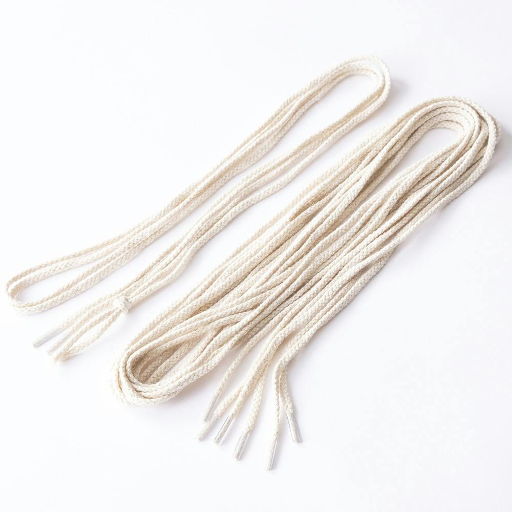 サンセイルを固定する綿混ロープ アイボリー 2m 4本入 サンセイルタープ用 サンセイルシェード用 日除け