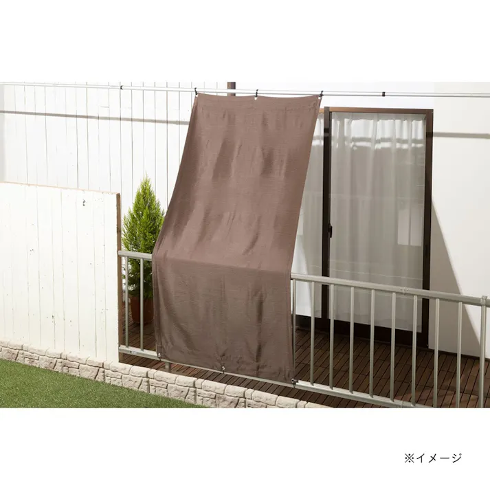 日射しと熱を遮るサンセイルタープ 葵マーブル ブラウン 横100cm 縦200cm 遮光率99.99% UVカット 遮熱 日除け 目隠し