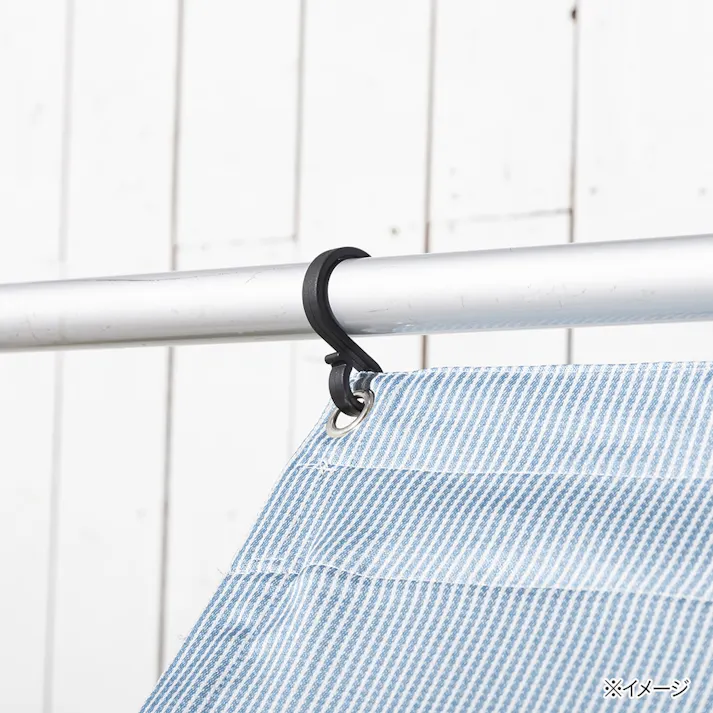 物干し竿に掛けられるフック 4個入 すだれ用 タープ用 サンシェード用 耐荷重2kg 物干し竿に取付 日除け