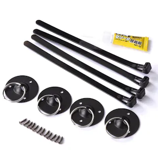 タープやシェードを壁やデッキに固定できるフック 4個入 タープ用 サンシェード用 耐荷重2kg 物干し竿に取付 日除け