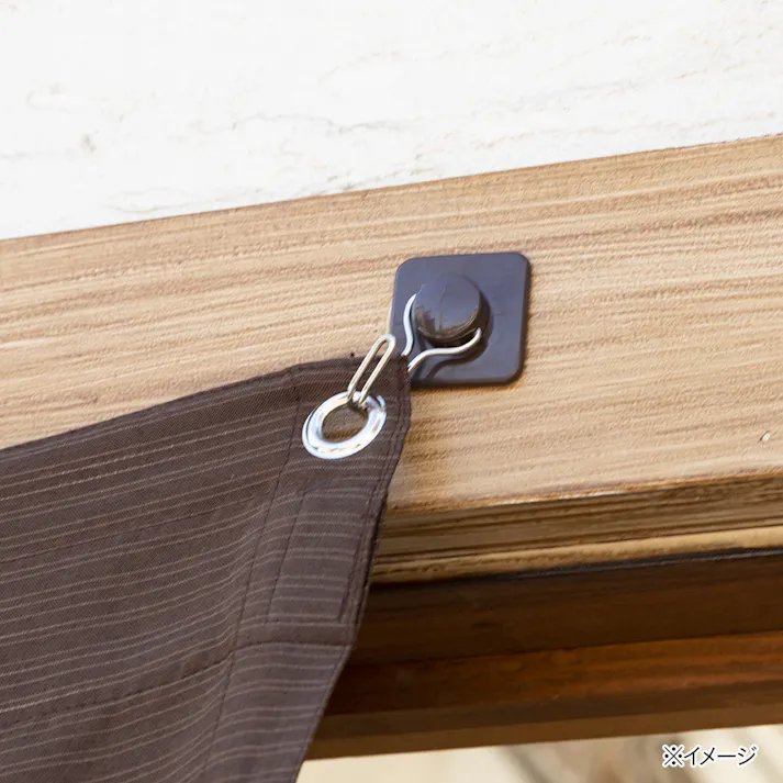 くるくる回る風に煽られにくいフック 2個入 すだれ用 タープ用 サンシェード用 耐荷重8kg 平竹 ハトメ 日除け