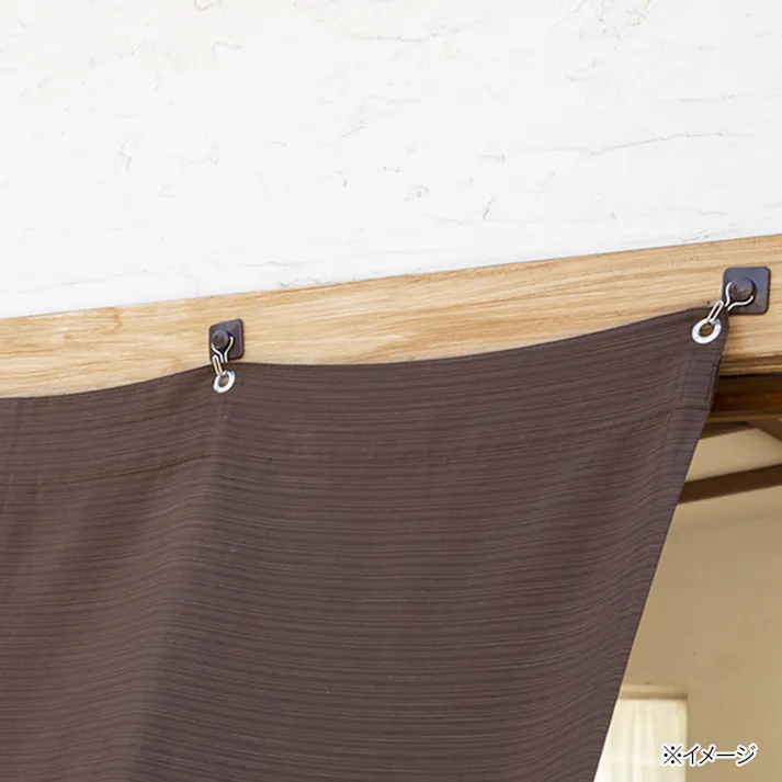 くるくる回る風に煽られにくいフック 2個入 すだれ用 タープ用 サンシェード用 耐荷重8kg 平竹 ハトメ 日除け