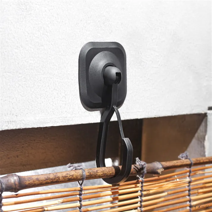 外れにくいフック 両面テープ 2個入 すだれ用 タープ用 サンシェード用 耐荷重3kg 平竹 丸竹 ハトメ 日除け