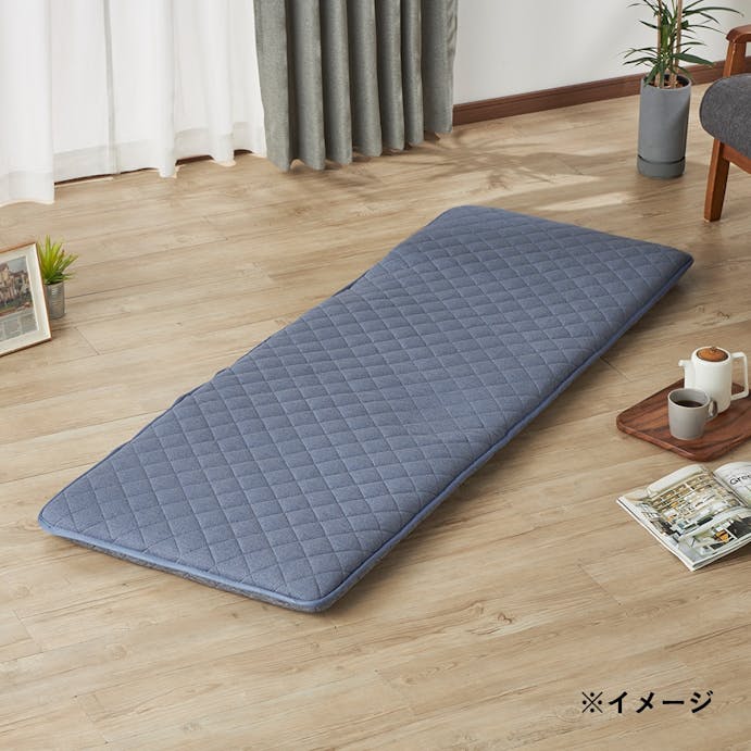 もっとひんやり超ロングフロアクッション ネイビー 65×180cm(販売終了)