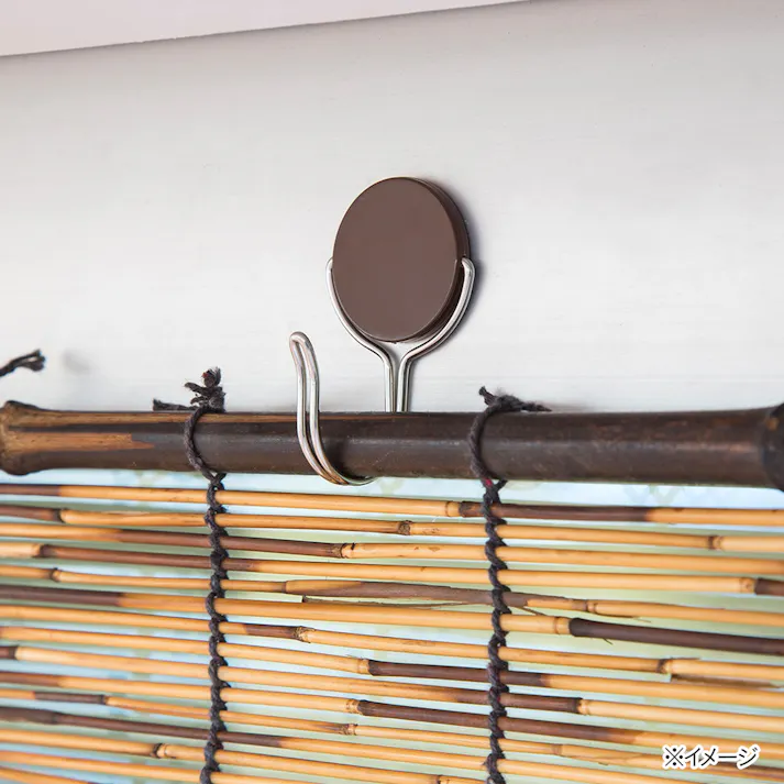 丸竹用 吊り下げフック ゼリー状接着 2個入 黒丸竹すだれ用 タープ用 サンシェード用 耐荷重6kg 日除け