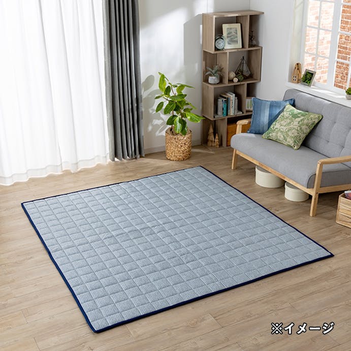 デオクール もちもちキルトラグ 190×240cm ブルー(販売終了)