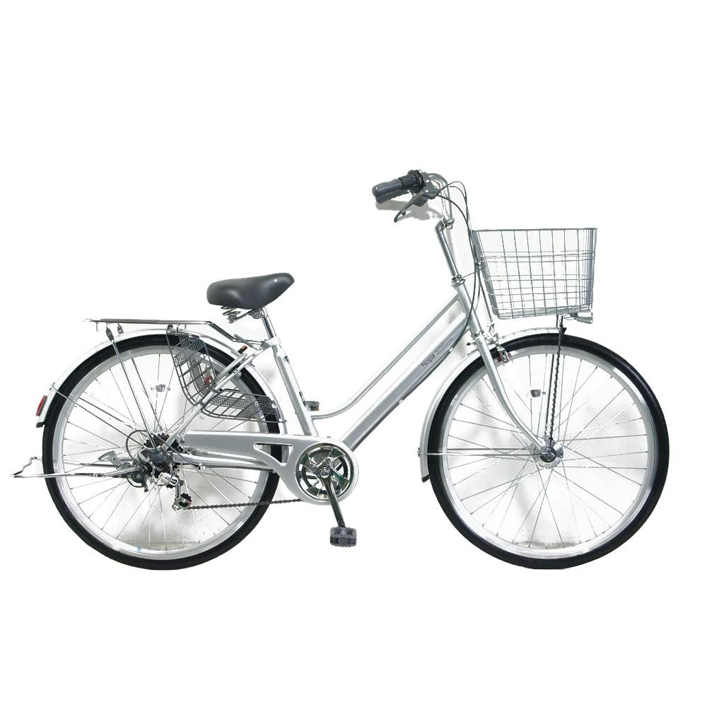 カイン 自転車】パンクしない軽快車 27インチ 外装6段 シルバー | ファミリー