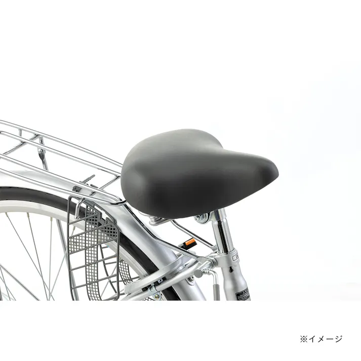 【自転車】パンクしない軽快車 27インチ 外装6段 ブラック