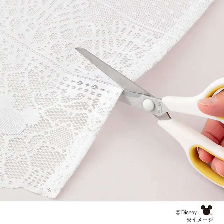 フリーカットカーテン ミッキーレース 200×150cm