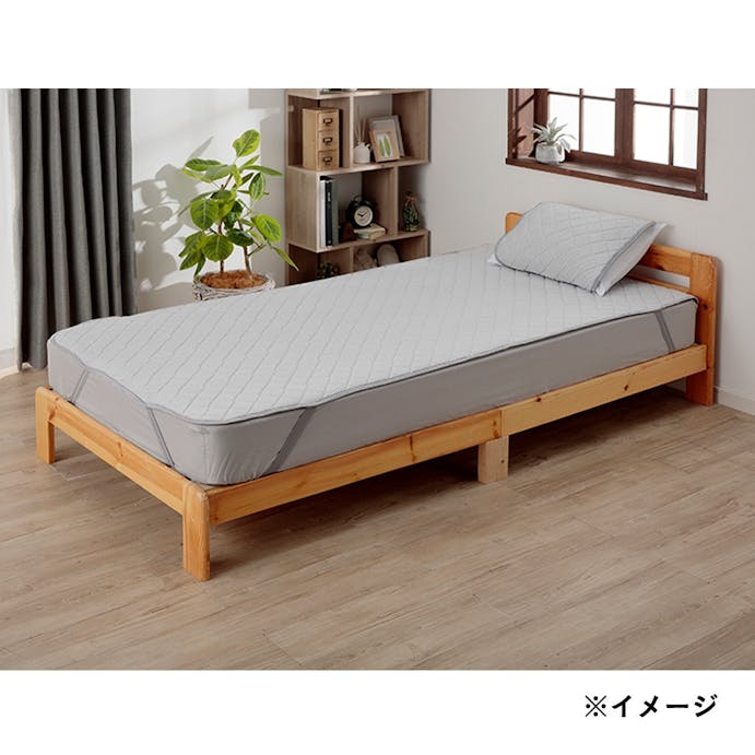 通気性に優れたもっとひんやり持続消臭敷パッド シングル 100×200cm グレー(販売終了)