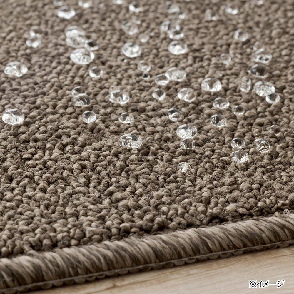 掃除がしやすいダイニングラグ ブラウン 110×140cm | ラグ・カーペット