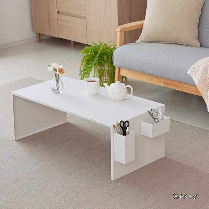 ローテーブル tetory ホワイト 80×40cm (販売終了)