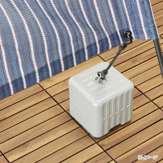 サンセイルウェイトケース グレー 5kg 幅奥行高さ18.5cm 容量5L カラビナ・ロープ固定フック付