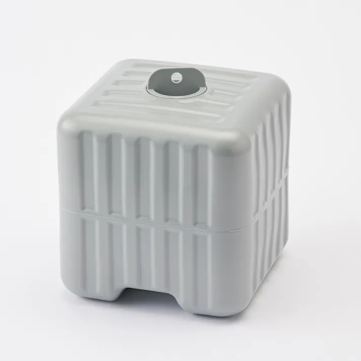 サンセイルウェイトケース グレー 5kg 幅奥行高さ18.5cm 容量5L カラビナ・ロープ固定フック付