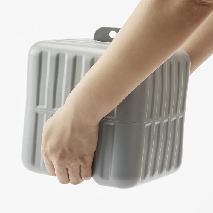 サンセイルウェイトケース グレー 5kg 幅奥行高さ18.5cm 容量5L カラビナ・ロープ固定フック付