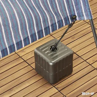 サンセイルウェイトケース ガーデングリーン 5kg 幅奥行高さ18.5cm 容量5L カラビナ・ロープ固定フック付