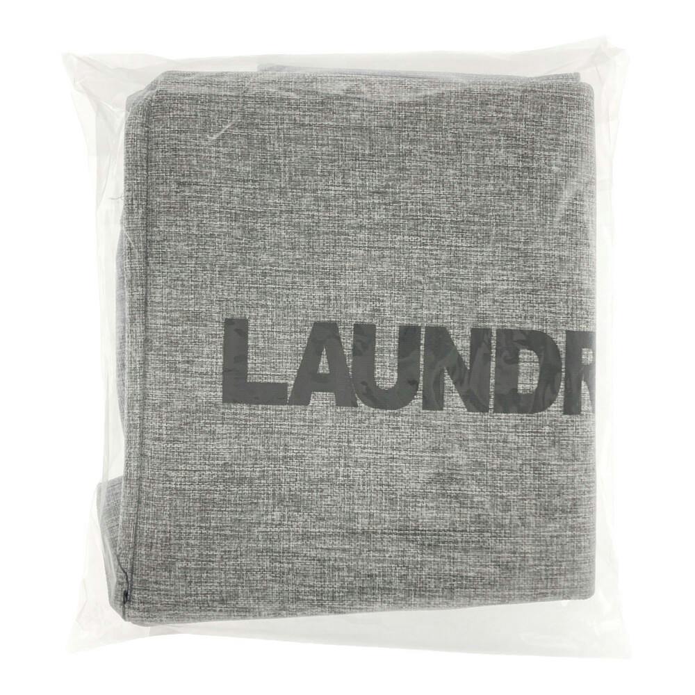 ハンドル付プリントランドリーバッグ グレー | バスケット・ランドリー
