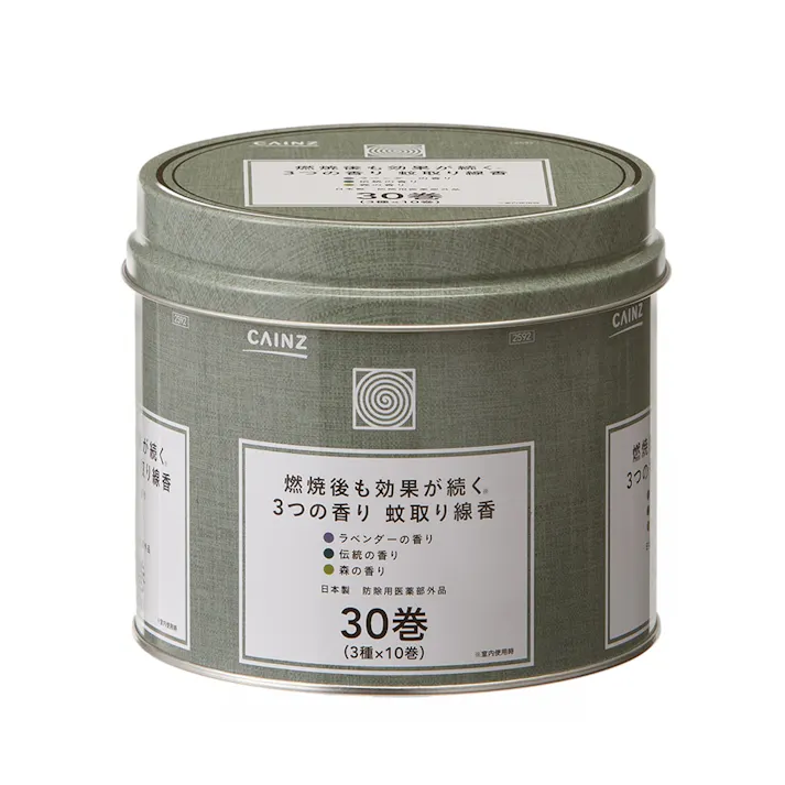 CAINZ 蚊取り線香 3つの香りB 30巻 缶入