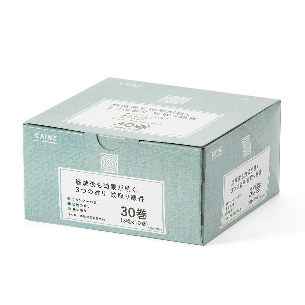 CAINZ 蚊取り線香 3つの香りB 30巻 箱入(販売終了)