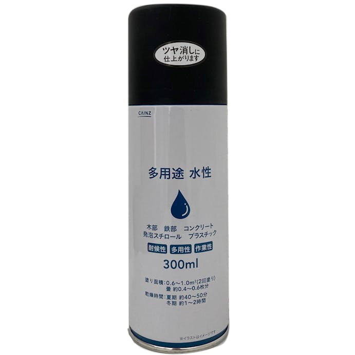 カインズ 水性多用途スプレー マットブラック 300ml