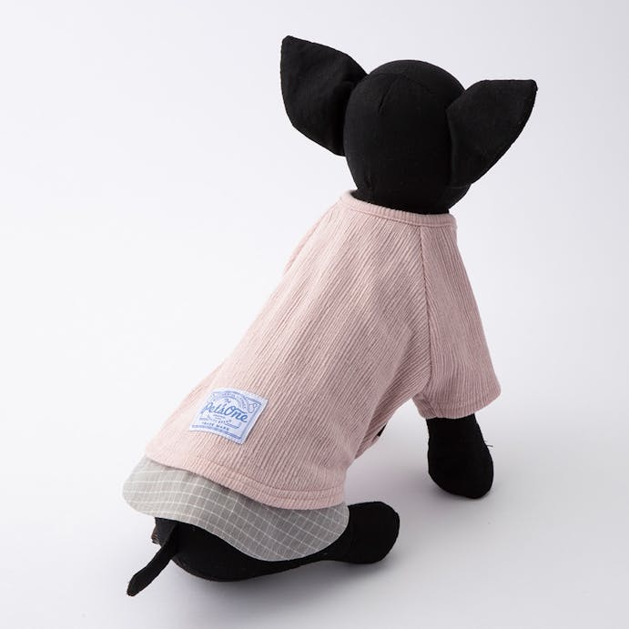 レイヤード風シャツ ピンク SDサイズ ペット服(犬の服)(販売終了)