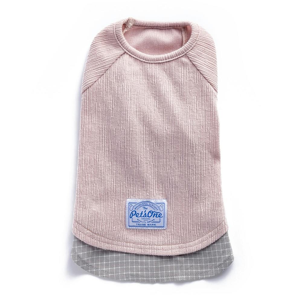 ２０２１春夏 レイヤード風シャツ ピンク ｍサイズ ペット服 犬の服 ホームセンター通販 カインズ